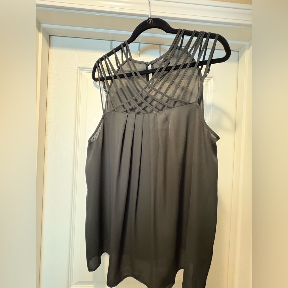 Torrid Gray Strappy Tank Top